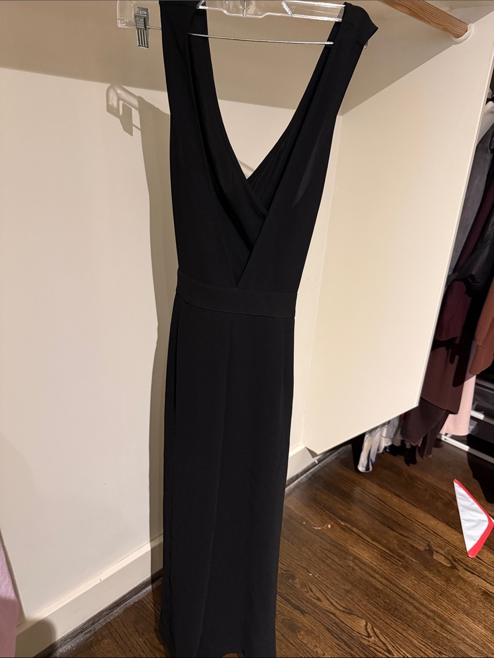Zara Black Sleeveless Jumpsuit with Button Front
